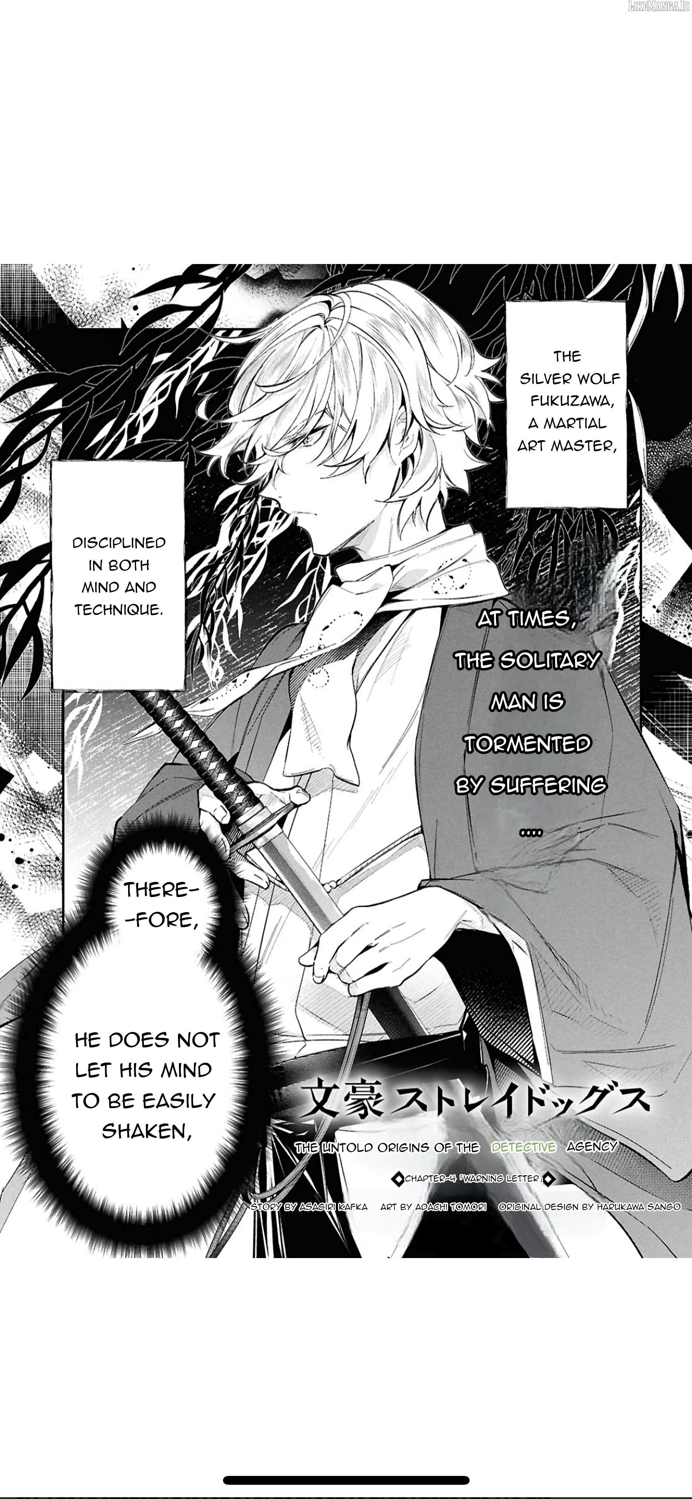 Bungou Stray Dogs - Tantei-sha Setsuritsu Hiwa? – Chapter 4 – Page 1