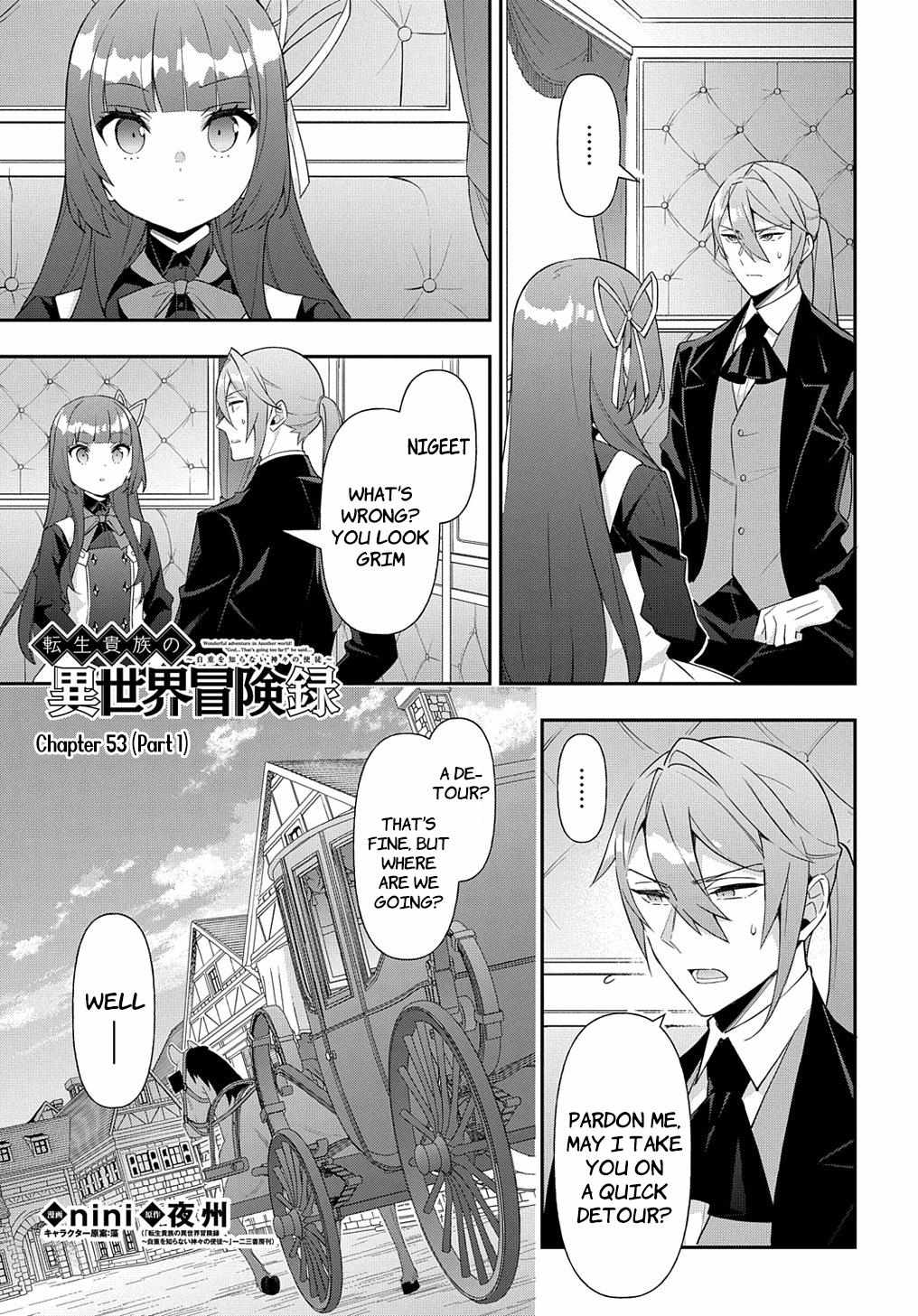 Tensei Kizoku no Isekai Boukenroku ~Jichou wo Shiranai Kamigami no Shito~ – Chapter 53.1 – Page 1