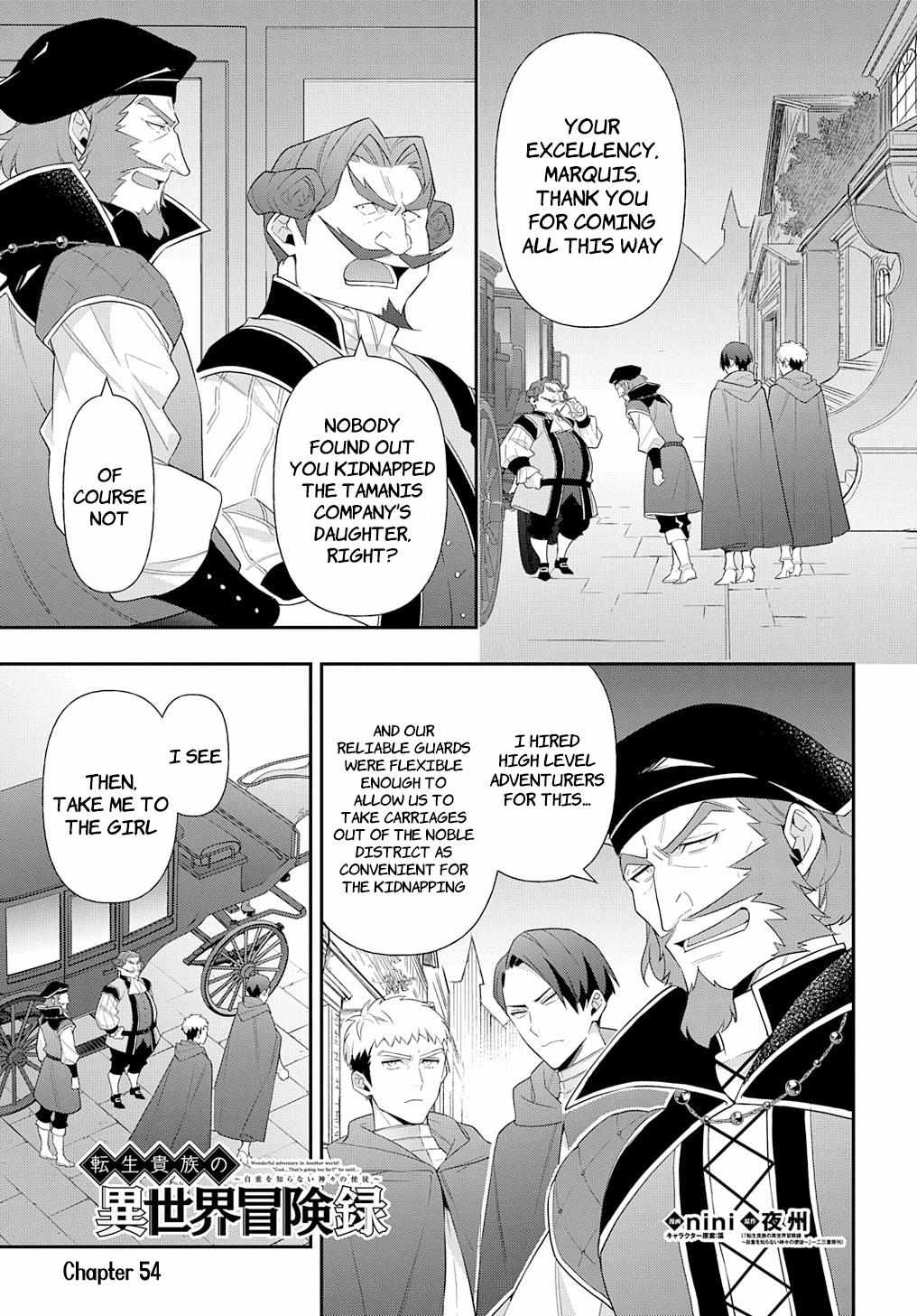 Tensei Kizoku no Isekai Boukenroku ~Jichou wo Shiranai Kamigami no Shito~ – Chapter 54 – Page 1