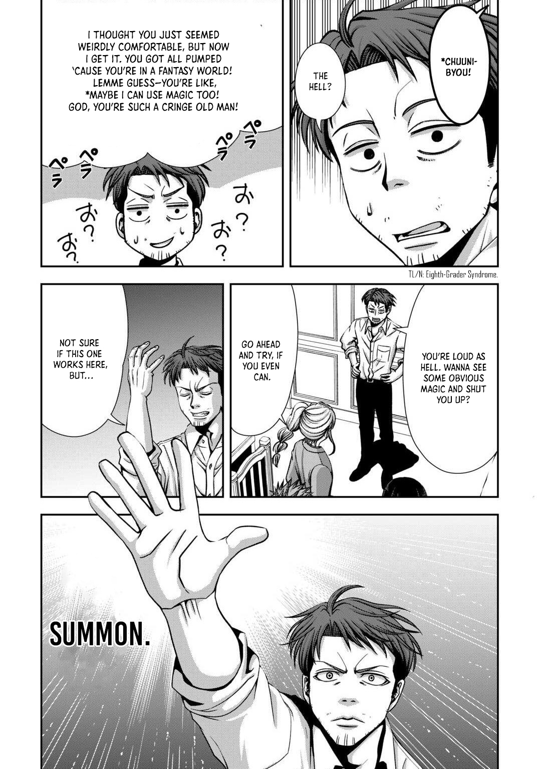 Isekai Nidome no Ossan, Dou Kangaete mo Koukousei Yuusha Yori Tsuyoi – Chapter 1 – Page 38