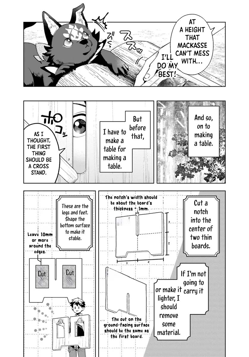 Isekai no Sumikko de Kaiteki Monozukuri Seikatsu ~Megami-sama no Kureta Koubou wa Chotto Yarisugi Seinou Datta~ – Chapter 6 – Page 10