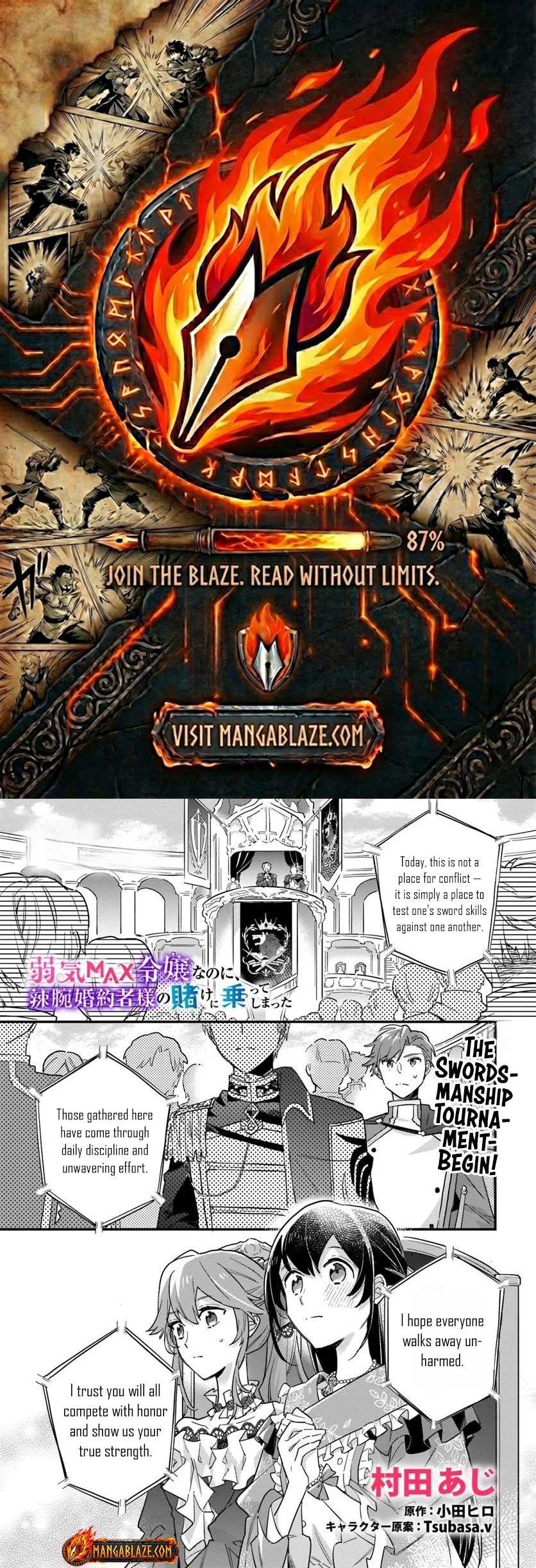 Yowaki MAX Reijou nanoni, Ratsuwan Konyakusha-sama no Kake ni Notte Shimatta – Chapter 24 – Page 1