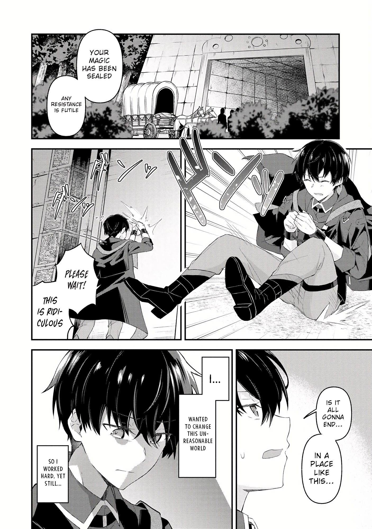 Shinen no Majutsushi ~Hangyakusha to shite Yuuheisareta Ore wa Fushi no Karada to Saikyou no Chikara wo Teniire Boukensha to shite Nariagaru~ – Chapter 1 – Page 8