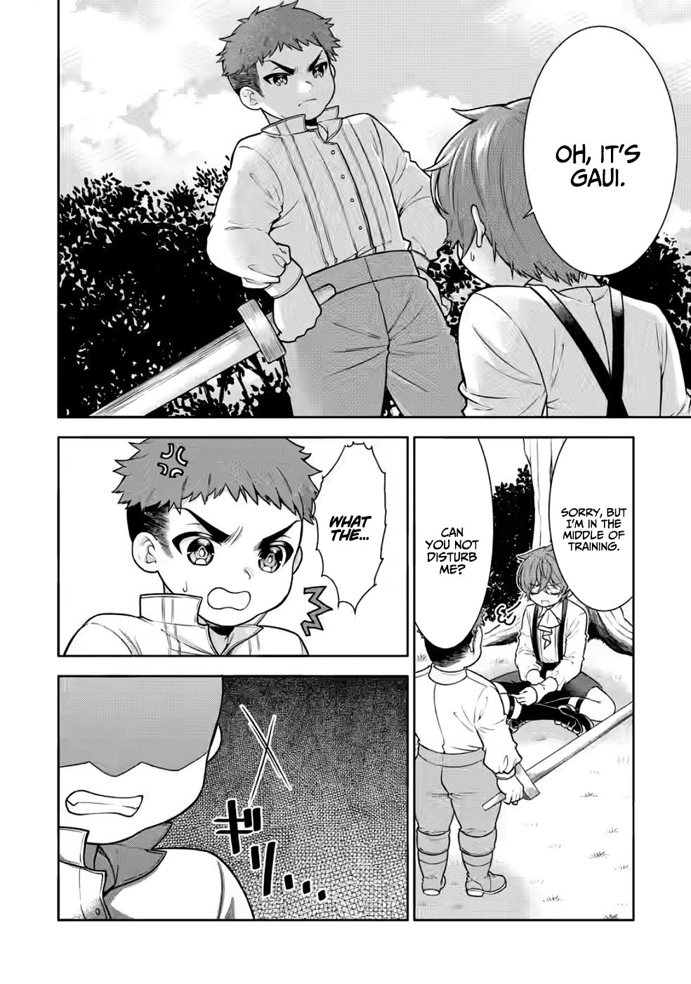 Nazo no Kodomo — Maryoku Zero no Ochikobore, Sūhi-jutsu de Nariagaru – Chapter 05 – Page 4