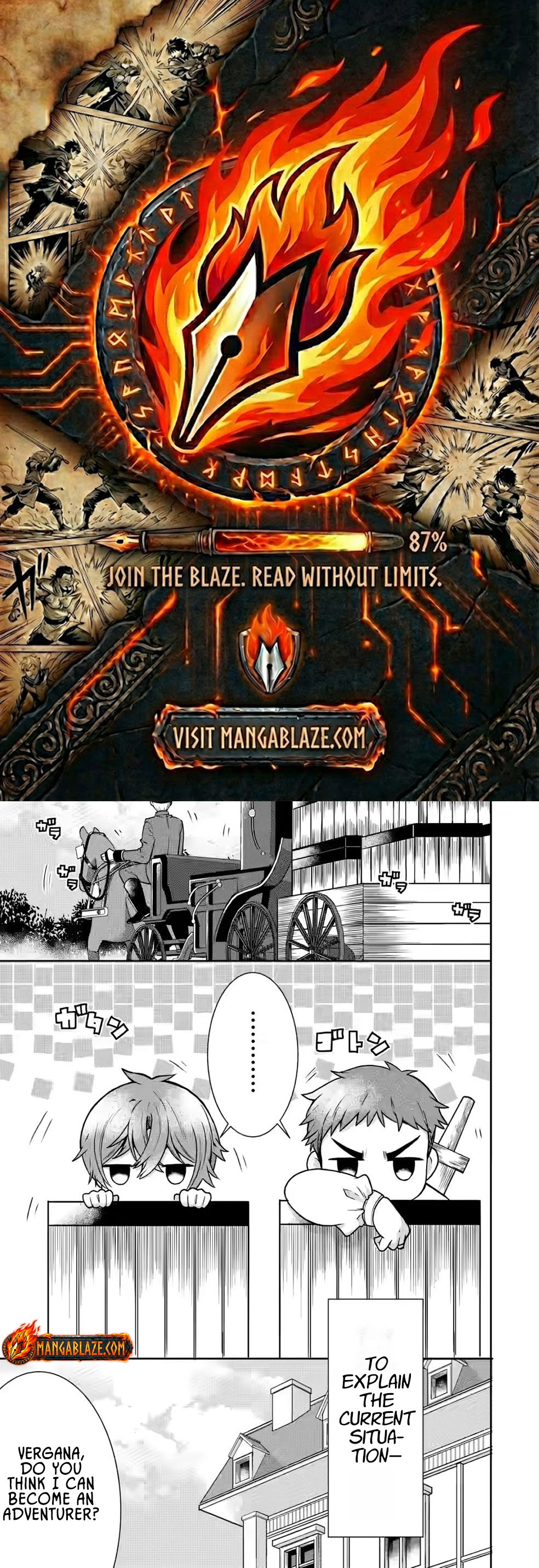 Nazo no Kodomo — Maryoku Zero no Ochikobore, Sūhi-jutsu de Nariagaru – Chapter 03 – Page 1