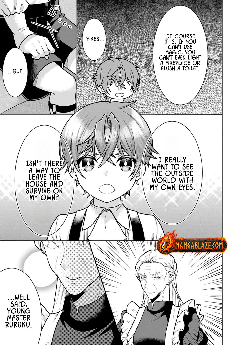 Nazo no Kodomo — Maryoku Zero no Ochikobore, Sūhi-jutsu de Nariagaru – Chapter 01 – Page 33