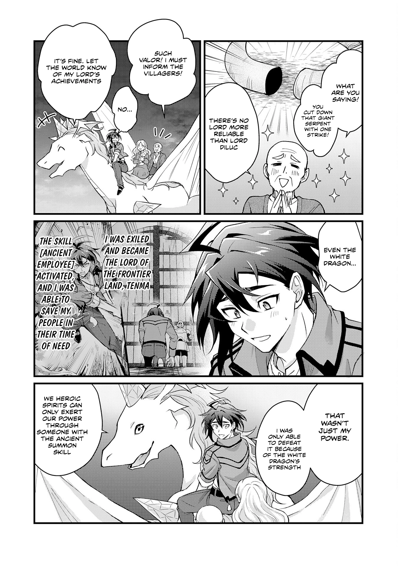 Tsuihou Kizoku wa, Hazure Skill "Kodai Shoukan" de Eirei-tachi to Henkyou Ryouchi wo Saikou suru ~Eirei-tachi wo Shoukan shitara Shitawareta no de, Saikyou Ryouchi wo Tsukuriagemasu~ – Chapter 02 – Page 3