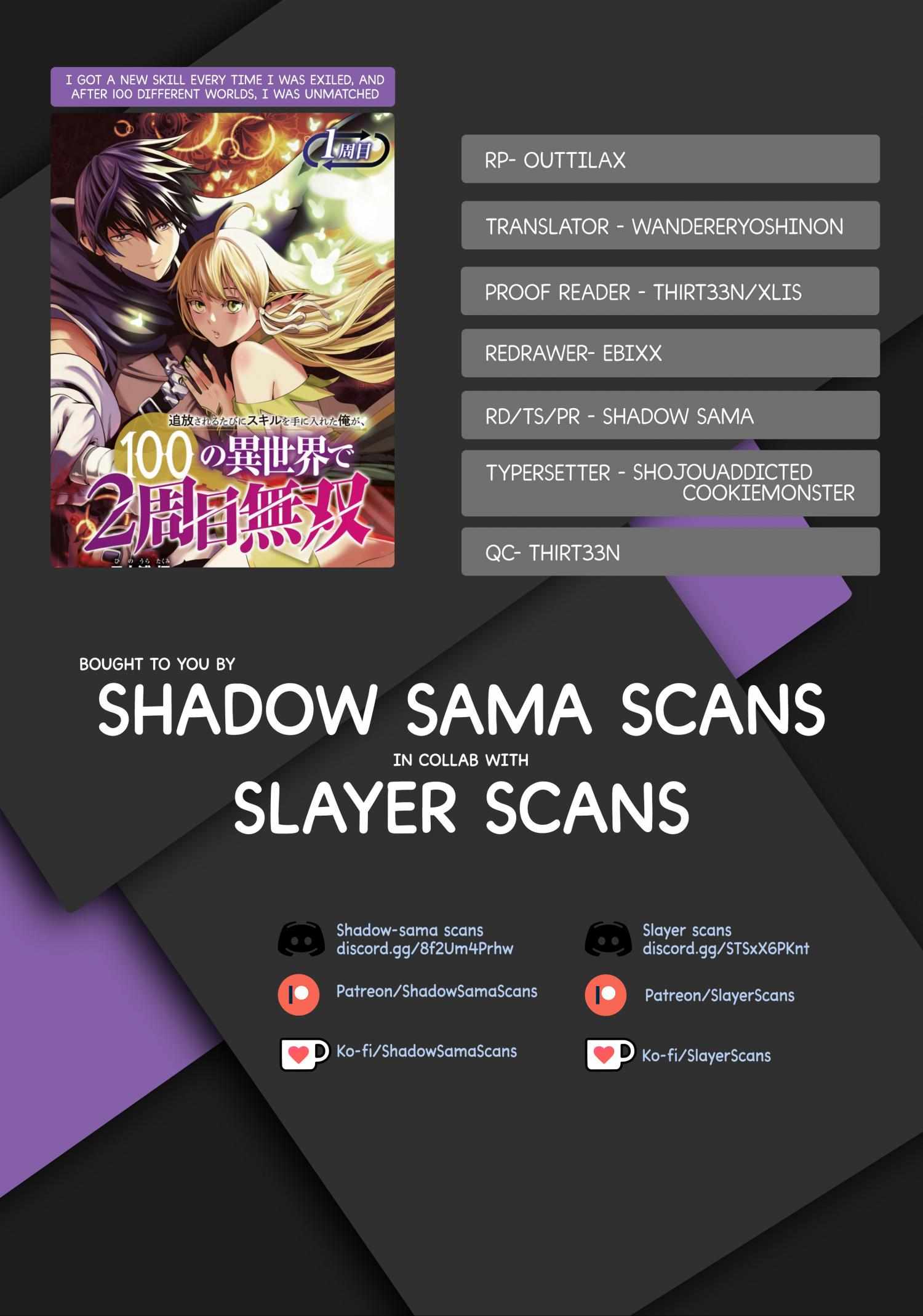 Tsuihou Sareru Tabi ni Skill wo Te ni Ireta Ore ga, 100 no Isekai de 2-shuume Musou – Chapter 10.1 – Page 1