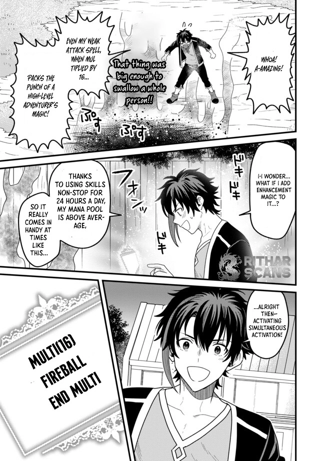 Zen Jidou Mahou [Auto Magic] no Cost Performance Musou - "Seichou Speed ga Chou Osoi" to Tsuihou Sareta ga, Houchishite mo Keikenchi ga Atsumaru Mitai Desu – Chapter 05.1 – Page 7