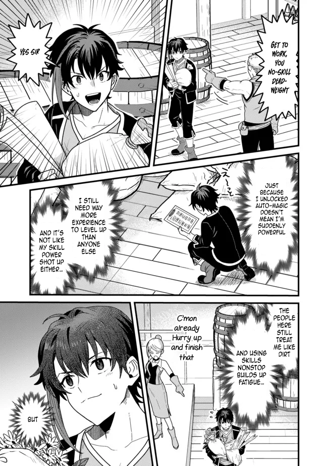 Zen Jidou Mahou [Auto Magic] no Cost Performance Musou - "Seichou Speed ga Chou Osoi" to Tsuihou Sareta ga, Houchishite mo Keikenchi ga Atsumaru Mitai Desu – Chapter 03.2 – Page 3