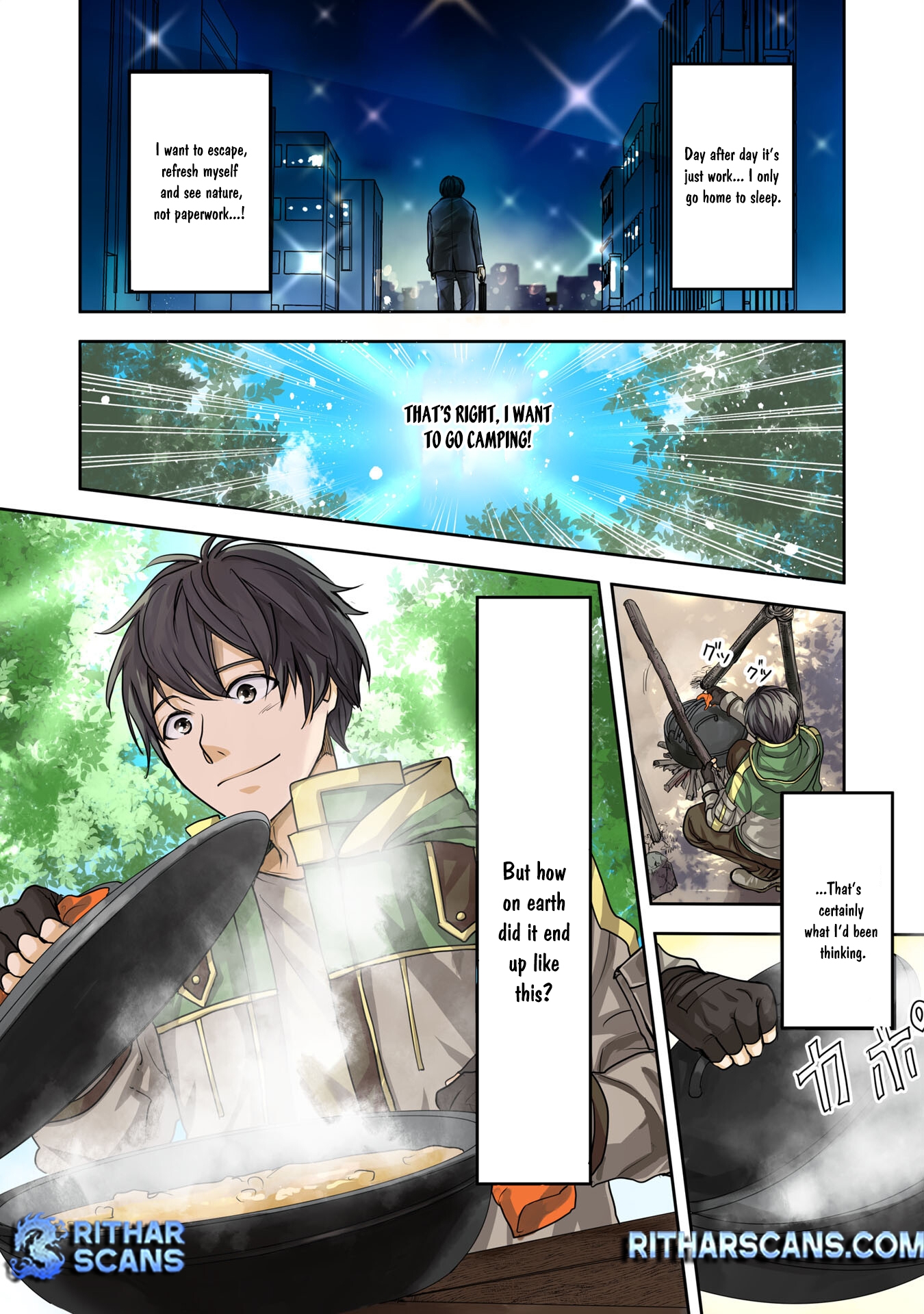 Isekai Nonbiri Camp: Hijirijuu-tachi No Sumau Shima De Jiyuu Kimama Ni Slow Life O Ouka Suru – Chapter 01 – Page 1