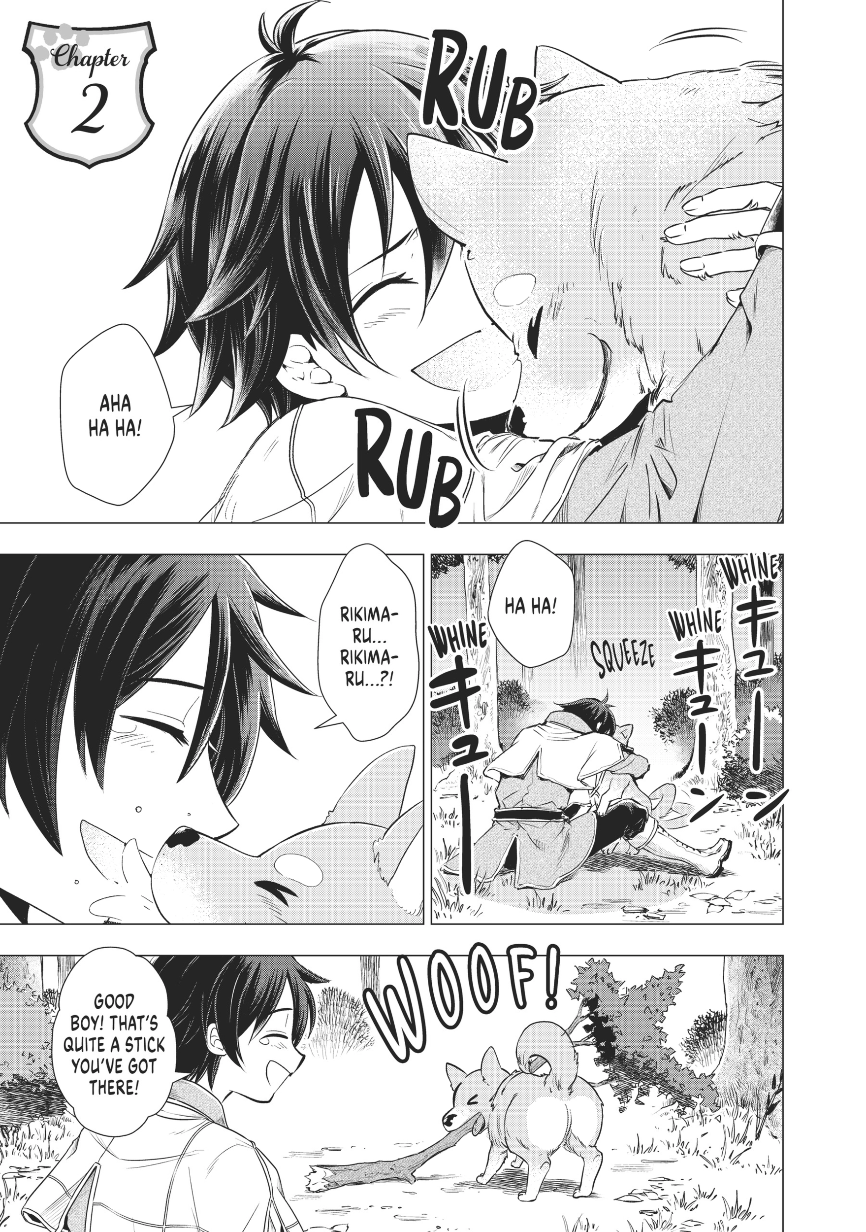 Uchi no Inu ga Tsuyosugirun desu ga?! ~ Tensei Shitara Megami-sama no Shukufuku de Sekai wo Sukuu Koto ni narimashita – Chapter 02 – Page 1