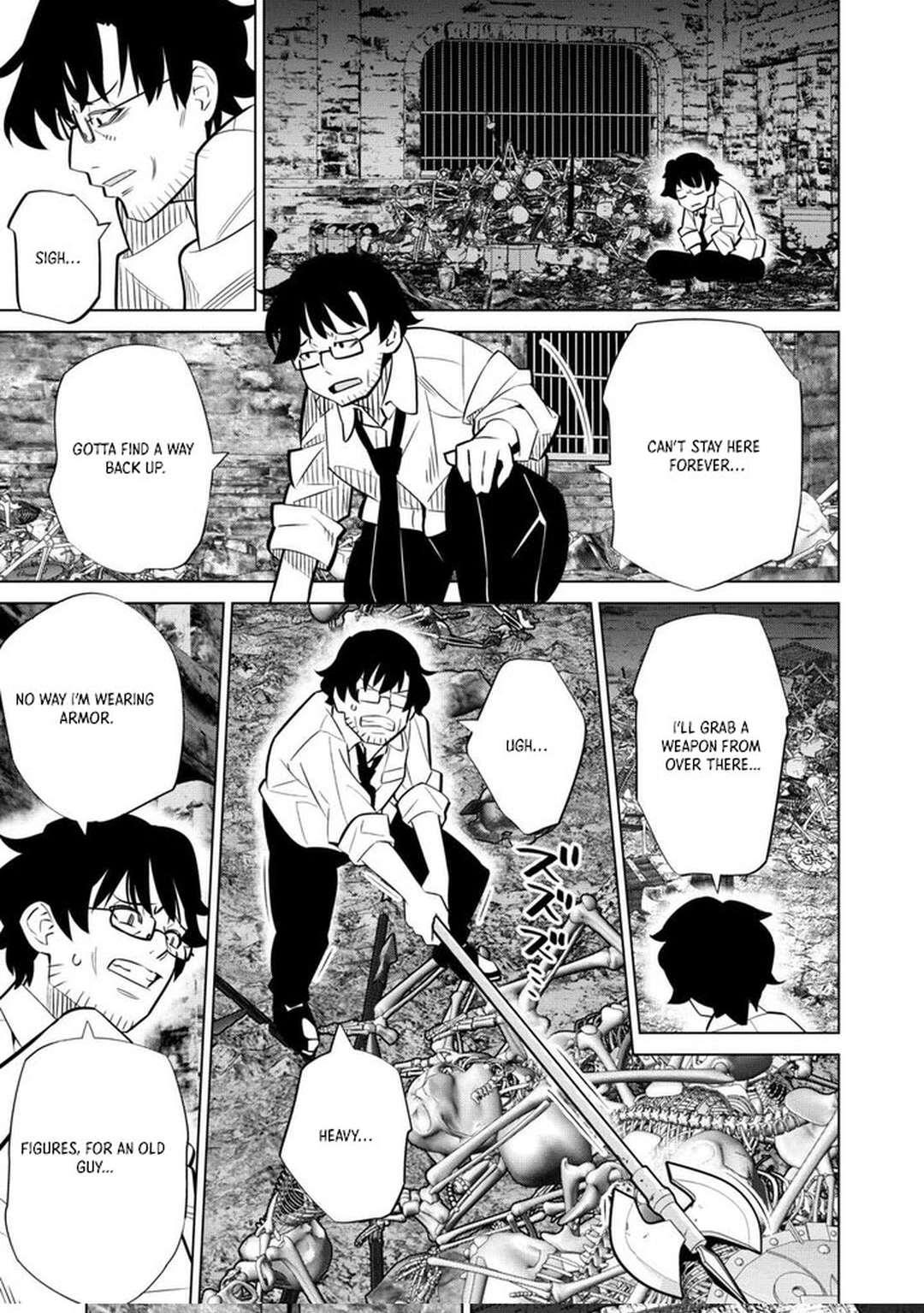 The Middle-Aged Man Cast into the 'Abyss' Where No One Ever Returns Accidentally Deciphers a Code and Becomes the Wielder of an Unknown Relic! – Chapter 01 – Page 21